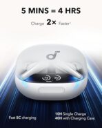 ⁦سماعات ذن لاسلكية ليبرتي 4 برو من ساوند كور انكر، 7 مستشعرات وخاصية إلغاء الضوضاء في الوقت الحقيقي، شحن أسرع مرتين، مكالمات واضحة مع 7 ميكروفونات وذكاء اصطناعي⁩ - الصورة ⁦5⁩