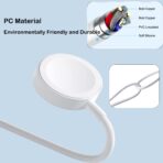 ⁦شاحن مغناطيسي سريع الى كيبل USB-C لساعة ابل اصدار مطور 2024 1 متر - محمول [معتمد من ابل] شحن لاسلكي متوافق مع ساعة سلسلة 8 - 7 - 6 - SE - 5 - 4 - 3 - 2 - - ابيض⁩ - الصورة ⁦4⁩