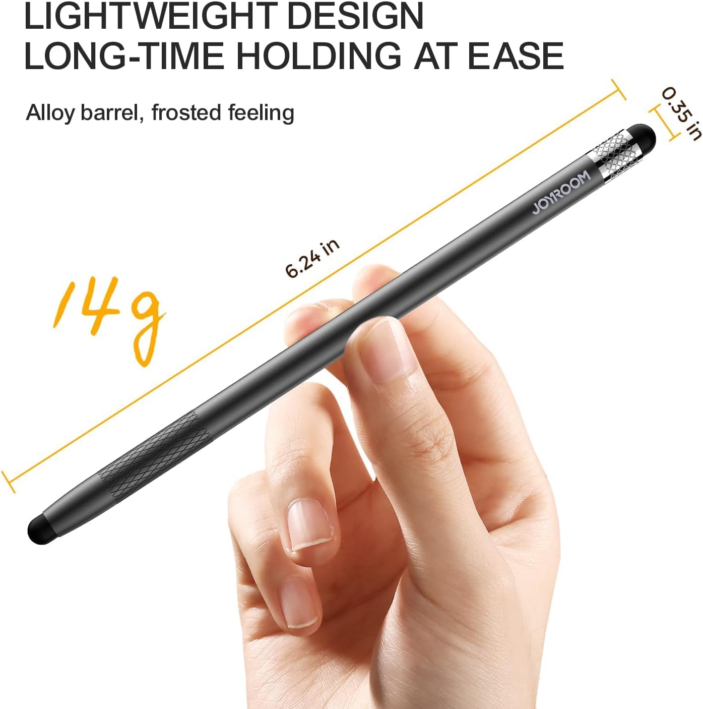 61eiQ9kJjyL._AC_SL1500_ اقلام ستايلس ايجابي/ سلبي موديل JR-DR01 من جوي روم للرسم والكتابة واللعب مجموعة قطعتين لون اسود لهاتف ذكي - الصورة 1