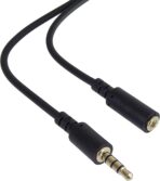 ⁦كابل مقبس صوت صوتي 3.5 ملم  ، يسمح للميكروفون باستخدام كابل وصلة صوت AUX ذكر وأنثى، طول 2 متر، لهاتف ذكي⁩ - الصورة ⁦2⁩