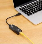 ⁦محول شبكة USB 3.0 إلى آر جيه 45 10/100/1000 جيجابت إيثرنت لشبكة LAN لنظام ويندوز 10/8.1/8/7/فيستا، ماك أو إس، لينكس، كروم أو إس وغيرها من دي اي بي - أسود⁩ - الصورة ⁦6⁩