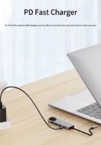 ⁦محول ZERO الإلكتروني 5 في 1 Type-C إلى HDTV + منفذي USB + منفذ شحن تايب سي + منفذ LAN - دقة عالية 4k⁩ - الصورة ⁦4⁩