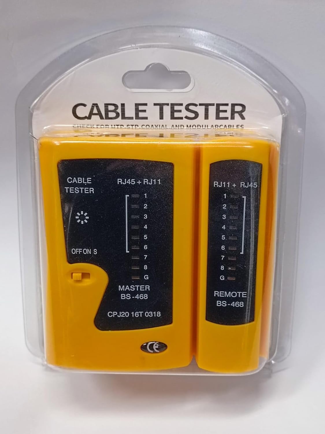 61i8Vjb17SL._AC_SL1500_ أداة اختبار كابل الشبكة المحلية ار جيه 45 ار جيه 11 ار جيه 12 كات 5 كات 6 يو تي بي . - الصورة 1