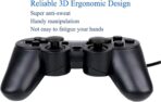 ⁦زوج من وحدات تحكم الألعاب التناظرية المزدوجة، وحدة تحكم ألعاب Twis مع كابل USB بطول 1.56 متر، متوافقة مع نظام Windows - أسود (ZERO، ZR-4001)⁩ - الصورة ⁦3⁩