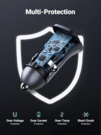 ⁦شاحن سيارة بي دي 24 واط للشحن السريع لآيفون 13 منافذ USB مزدوجة محول سيارة نوع C متوافق مع آيفون 13 برو/13 برو ماكس/13/13 ميني/12 برو ماكس، ايباد 9، ايباد ميني 6، سامسونج S21، هواوي ميت 20 من يوجرين⁩ - الصورة ⁦3⁩