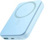 شاحن باور بانك لاسلكي مغناطيسي 20 وات 10000 مللي امبير في الساعة من جوي روم JR-W020، أزرق فاتح