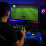 ⁦ذراع تحكم مزدوجة للالعاب ZR-6001 – تصميم بلاستيكي أنيق، اهتزاز واقعي، 20 زرًا، وضع رقمي وتشبيهي، وظيفة Turbo، اتصال USB سريع⁩ - الصورة ⁦2⁩