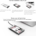 ⁦حافظة هارد ديسك 2.5 انش  - علبة خارجية للقرص الصلب - USB 3.0 ساتا للهارد ديسك SSD - بدون ادوات - شفاف⁩ - الصورة ⁦6⁩