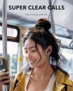 ⁦سماعات اذن ساوند كور P30i من انكر بخاصية الغاء الضوضاء، قوية وذكية، صوت جهوري قوي، وقت تشغيل 45 ساعة، حافظة 2 في 1 وحامل جوال، IP54، لاسلكية، بلوتوث 5.4 (اسود) .⁩ - الصورة ⁦5⁩