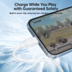 ⁦كابل للشحن السريع 3 امبير من سلسلة اس-ايه 9 من جوي روم (USB-A الى لايتنينج) 2 متر، أسود⁩ - الصورة ⁦5⁩