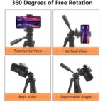 ⁦حامل ثلاثي القوائم للتصوير الفوتوغرافي نيفو NP-3180 ، حامل أرضي لكاميرا دي اس ال ار بارتفاع 1.36 متر لسطح المكتب - لون أسود⁩ - الصورة ⁦6⁩