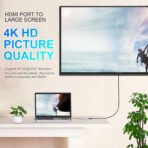 ⁦محول ZERO 10IN1 تايب سي إلى HDTV بدقة 4K مع LAN وVGA وصوت وUSB3.0×3 وفتحات SD وTF - رمادي⁩ - الصورة ⁦5⁩