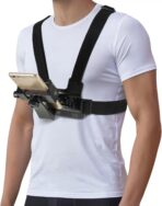 ⁦حامل موبايل يثبت على الصدر وحزام صدر قابل للتعديل لحمل الموبايل كما يناسب حمل كاميرا جو برو هيرو 13 12 11 10 9 8 7 6 5 لدي جيه اي اوسمو ومعظم الموبايلات⁩ - الصورة ⁦2⁩