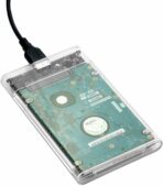 ⁦حافظة هارد ديسك 2.5 انش  - علبة خارجية للقرص الصلب - USB 3.0 ساتا للهارد ديسك SSD - بدون ادوات - شفاف⁩ - الصورة ⁦3⁩