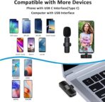 ⁦ميكروفون لافالير لاسلكي احترافي type-c يدعم أجهزة أندرويد والكمبيوتر بتقنية اومني دايركشنال لالتقاط الصوت من جميع الاتجاهات للمقابلات وتسجيل فيديوهات وبودكاست ومدونات ويوتيوب من بويا⁩ - الصورة ⁦6⁩