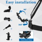 ⁦حامل موبايل يثبت على الصدر وحزام صدر قابل للتعديل لحمل الموبايل كما يناسب حمل كاميرا جو برو هيرو 13 12 11 10 9 8 7 6 5 لدي جيه اي اوسمو ومعظم الموبايلات⁩ - الصورة ⁦4⁩