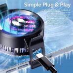 ⁦مبرد الموبايل GT30، مبرد شبه موصل، مشبك بث مباشر مغناطيسي مزدوج - تبريد مزدوج⁩ - الصورة ⁦4⁩