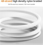 ⁦كابل بيانات للشحن السريع بقدرة 30 وات من النوع سي إلى لايتنينج من جوي رووم، بطول 1.2 متر، سلسلة متطورة S-A51، لون رمادي فاتح⁩ - الصورة ⁦5⁩