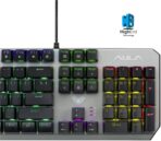 ⁦لوحة مفاتيح الالعاب الميكانيكية اولا F2066-II وايند - زرقاء - باللغة العربية والانجليزية متعدد الألوان USB⁩ - الصورة ⁦5⁩