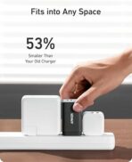 ⁦High-speed Anker 65w 3in1 Chargerشاحن من أنكر بتقنية USB، متوافق مع ماك بوك وآيباد برو والهواتف الذكية والأجهزة اللوحية، بثلاثة منافذ⁩ - الصورة ⁦6⁩