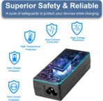 ⁦شاحن محول لاب توب 65 واط 45 19.5 فولت 3.33 امبير متوافق مع ايليت بوك 840 850 G8 بافيليون X360 11 13 14 15 17 انفي بروبوك 430 450 250 G3 G4 G5 G6، طاقة 4.5 ملم من تربو، أسود⁩ - الصورة ⁦4⁩