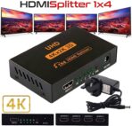 ⁦موزع بمنفذ HDMI 1.4 V1.4 الترا اتش دي، 4 اتجاهات، بدقة فائقة الدقة اتش دي سي بي 4K/2K، موزع 1x4 HDMI⁩ - الصورة ⁦8⁩