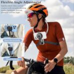 ⁦حامل موبايل مغناطيسي يثبت على الرقبة، حامل مصمم لتثبيت الموبايل على الصدر بدون استخدام اليدين لتسجيل الفلوجات وتصوير الفيديو مناسب لموبايل آيفون 15 14 13 12 وموبايلات أندرويد، رمادي⁩ - الصورة ⁦3⁩