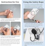 ⁦حامل موبايل مغناطيسي يثبت على الرقبة، حامل مصمم لتثبيت الموبايل على الصدر بدون استخدام اليدين لتسجيل الفلوجات وتصوير الفيديو مناسب لموبايل آيفون 15 14 13 12 وموبايلات أندرويد، رمادي⁩ - الصورة ⁦4⁩