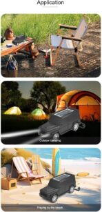 ⁦سبيكر بلوتوث B2 كيسونلي بصوت قوي 10 وات شحن بالطاقة الشمسية وبطارية 1800mAh مع فلاش –تشغيل حتي 6 ساعات -أسود .⁩ - الصورة ⁦6⁩