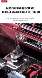 ⁦شاحن سيارة بلوتوث MP3 3.1 امبير مع جهاز ارسال اف ام اكس او BCC10 متوافق مع الموبايلات - أسود⁩ - الصورة ⁦5⁩