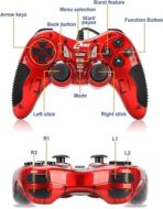 ⁦ذراع تحكم مزدوجة للالعاب ZR-6001 – تصميم بلاستيكي أنيق، اهتزاز واقعي، 20 زرًا، وضع رقمي وتشبيهي، وظيفة Turbo، اتصال USB سريع⁩ - الصورة ⁦5⁩