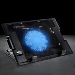 ⁦مروحة لابتوب صامته FN-01 بزاوية متغيرة مروحة صامتة 14 سم مع USB هاب للألعاب والمكتب مقاس حتى 17 بوصة-اسود⁩ - الصورة ⁦2⁩