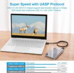 ⁦حافظة هارد ديسك 2.5 انش  - علبة خارجية للقرص الصلب - USB 3.0 ساتا للهارد ديسك SSD - بدون ادوات - شفاف⁩ - الصورة ⁦7⁩