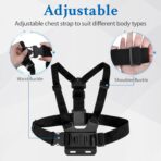 ⁦حامل موبايل يثبت على الصدر وحزام صدر قابل للتعديل لحمل الموبايل كما يناسب حمل كاميرا جو برو هيرو 13 12 11 10 9 8 7 6 5 لدي جيه اي اوسمو ومعظم الموبايلات⁩ - الصورة ⁦7⁩