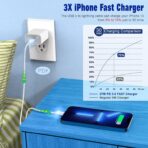 ⁦كابل USB نوع C الى لايتنينج بطول 1 متر من ابفين، [معتمد من آبل]، شحن سريع متوافق مع آيفون 14 13 12 11 برو ماكس X XS XR 8 7 6s بلس SE⁩ - الصورة ⁦7⁩