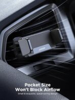 ⁦حامل موبايل للسيارة لفتحة التهوية من جوي روم، موديل JR-ZS377، أسود⁩ - الصورة ⁦6⁩