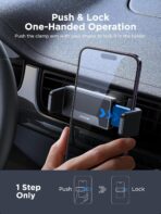 ⁦حامل موبايل للسيارة لفتحة التهوية من جوي روم، موديل JR-ZS377، أسود⁩ - الصورة ⁦7⁩