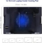 ⁦مروحة لابتوب صامته FN-01 بزاوية متغيرة مروحة صامتة 14 سم مع USB هاب للألعاب والمكتب مقاس حتى 17 بوصة-اسود⁩ - الصورة ⁦3⁩