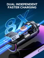 ⁦شاحن JR-CCN16 Mini QC+PD 15 وات شحن سريع أثناء التنقل لشحن الأجهزة الذكية بسرعة وأمان- أسود⁩ - الصورة ⁦4⁩