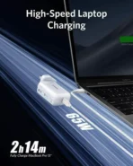 ⁦شاحن Anker PowerPort III USB C 65 واط PD PIQ 3.0 PPS سريع⁩ - الصورة ⁦2⁩