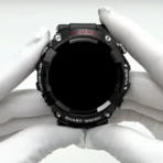 ⁦ساعة Haino Teko الذكية ST-3 مع سماعات بلوتوث مدمجة ومكبر صوت MP3 سعة 4 جيجابايت وشاشة AMOLED مستديرة كبيرة مع شحن لاسلكي .⁩ - الصورة ⁦5⁩