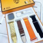 ⁦ساعة ذكية 4-in-1 مع 4 أحزمة H10 ultra max smart watch  إمكانية استقبال الإشعارات والمكالمات عبر البلوتوث عند الاتصال بالهاتف شاشة 2.01 بوصة عالية الدقة.⁩ - الصورة ⁦3⁩