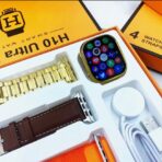 ⁦ساعة ذكية 4-in-1 مع 4 أحزمة H10 ultra max smart watch  إمكانية استقبال الإشعارات والمكالمات عبر البلوتوث عند الاتصال بالهاتف شاشة 2.01 بوصة عالية الدقة.⁩ - الصورة ⁦4⁩