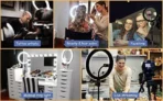 ⁦إضاءة حلقية محمولة بتقنية LED مقاس 10 بوصات (26 سم) للتصوير الذاتي، مناسبة للكاميرا والهاتف وتطبيقات تيك توك ويوتيوب. إضاءة مكياج حلقية قابلة للطي وخفيفة الوزن. طولها 7 أقدام. مزودة بثلاثة أوضاع إضاءة LED.⁩ - الصورة ⁦11⁩