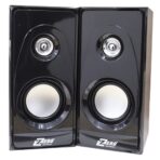 ⁦مكبر صوت رقمي سلكي للكمبيوتر واللاب توب من زيرو ZR-80، قطعتين - اسود⁩ - الصورة ⁦3⁩