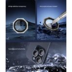 عدسة الكاميرا ايفون 11/12/12 ميني حماية شاملة بزاوية 360 درجة  تغطية كاملة للعدسة   عدسات استرس سداسية