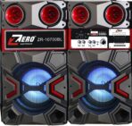 سبيكر زيرو ZR-10700 2.0 تيار متردد 220 فولت/50 هرتز  منفذ USB، منفذ SD، منفذ MMC، جهاز تحكم عن بعد، بلوتوث + ميكروفون خارجي .