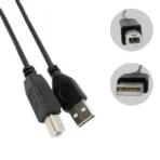 ⁦كابل طابعة  USB 2 ذكر إلى للسكانر-طابعة اتش بي وكانون وديل وابسون وليكسمارك وزيروكس وسامسونج وغيرها  5متر⁩ - الصورة ⁦2⁩