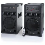 ⁦مكبر صوت من تايجر TG 8500 - أسود، سلكي  USB و SD Card، بلوتوث، وراديو FM، ويأتي مع جهاز تحكم عن بعد، مناسب للاستخدام مع أجهزة الصوت المتنوعة ويوفر صوت Bass ممتاز بفضل مضخم الصوت الخشبي وحجم 10 بوصات.⁩ - الصورة ⁦2⁩