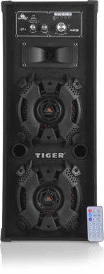 سماعة صب ووفر تايجر، 15 وات، بلوتوث، ريموت كنترول، 25×60×18 سم، TG-6350/1 - اسود